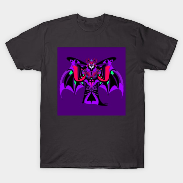 uukum soots camazots the mayan dracula vampire ecopop pattern armor T-Shirt by jorge_lebeau